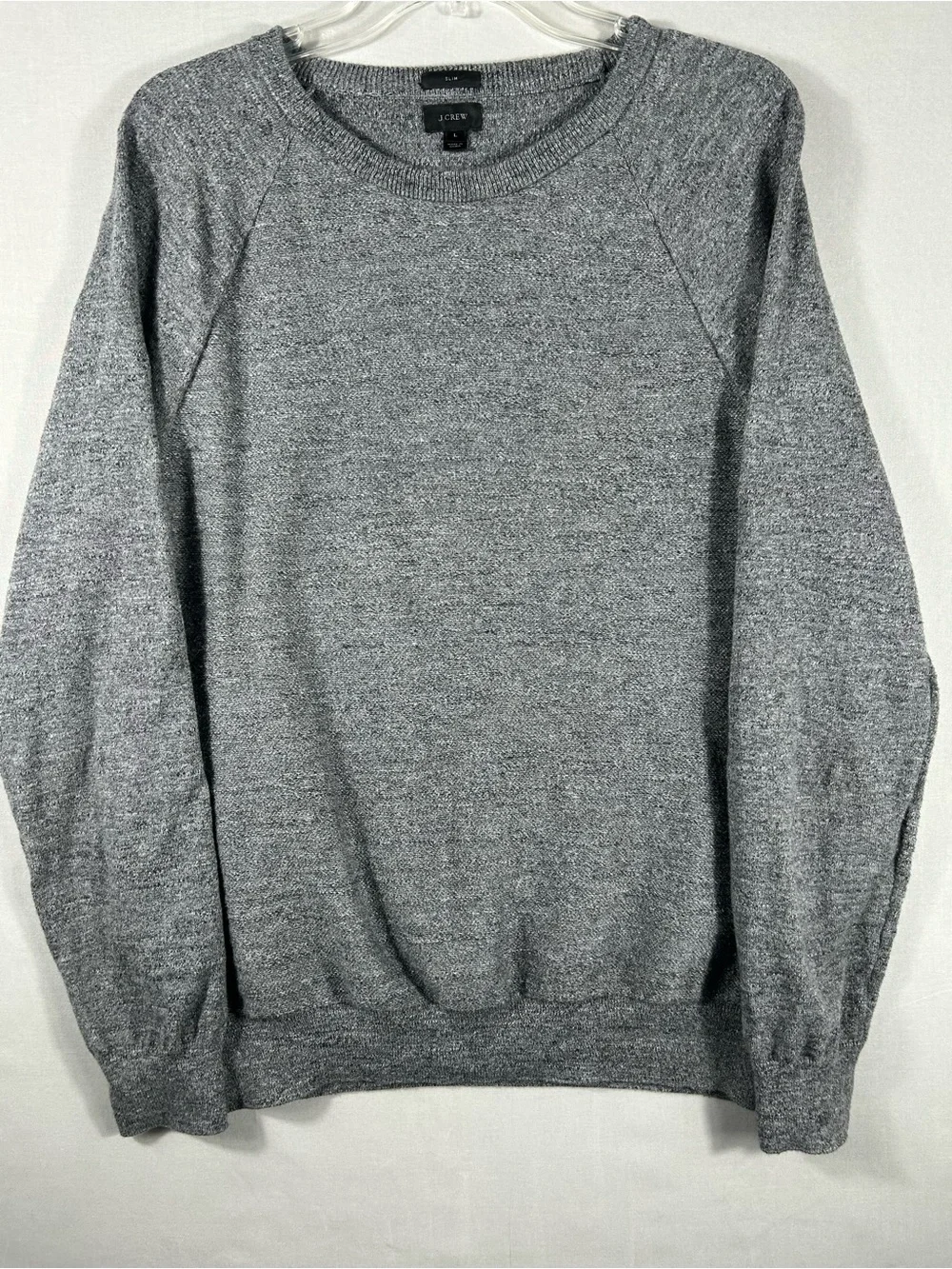 J.Crew Men’s Heather Gray Crewneck Sweater Lightweight Knit Pullover